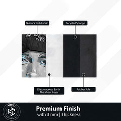 Eminem Portrait Area Flat Rug | Slim Shady Rap Music Artist Rug | Hip-Hop Room Decor | Premium Gaming & Bedroom Rug