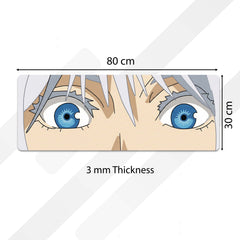 Anime Blue Eyes Floor Mat | Aesthetic Anime Eye Art Rug | Anti-Slip 3mm Absorbent Floor Mat for Bedroom, Gaming Room, Bathroom & Otaku Decor