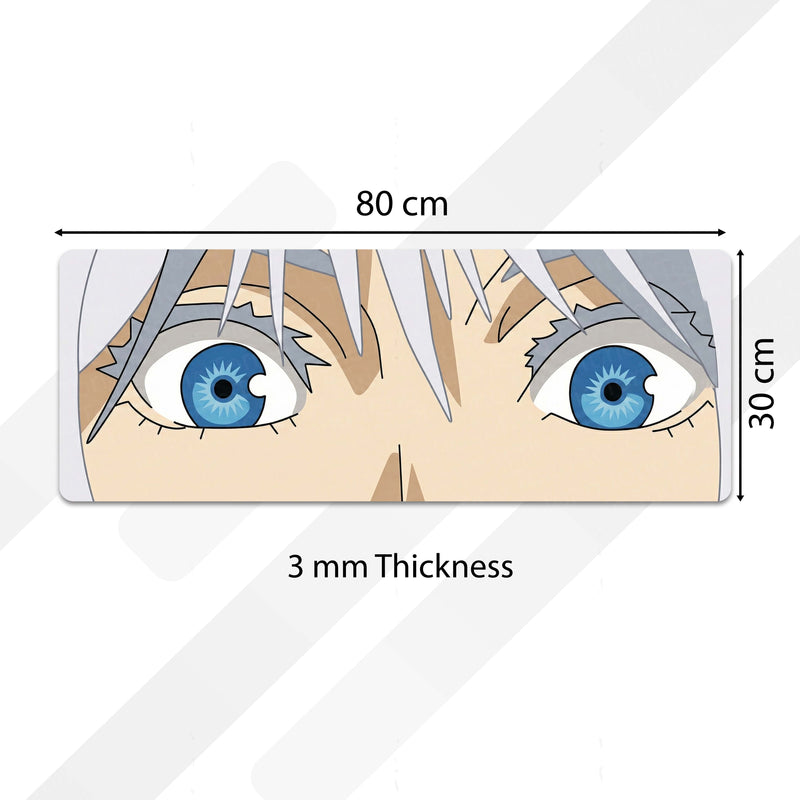 Anime Blue Eyes Floor Mat | Aesthetic Anime Eye Art Rug | Anti-Slip 3mm Absorbent Floor Mat for Bedroom, Gaming Room, Bathroom & Otaku Decor