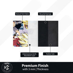 Anime Legends Crossover Floor Mat | Naruto Goku Luffy Ichigo Collage Rug | Anti-Slip 3mm Absorbent Floor Mat for Gaming Room, Bedroom & Otaku Setup