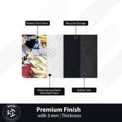 Anime Legends Crossover Floor Mat | Naruto Goku Luffy Ichigo Collage Rug | Anti-Slip 3mm Absorbent Floor Mat for Gaming Room, Bedroom & Otaku Setup