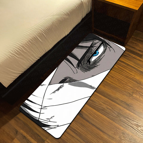 Jujutsu Kaisen Gojo Satoru Blue Eyes Floor Mat | Anime Six Eyes Art Rug | Anti-Slip 3mm Absorbent Floor Mat for Bathroom, Bedroom, Gaming Room & Otaku Decor