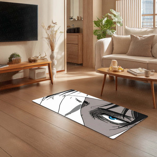 Jujutsu Kaisen Gojo Satoru Blue Eyes Floor Mat | Anime Six Eyes Art Rug | Anti-Slip 3mm Absorbent Floor Mat for Bathroom, Bedroom, Gaming Room & Otaku Decor