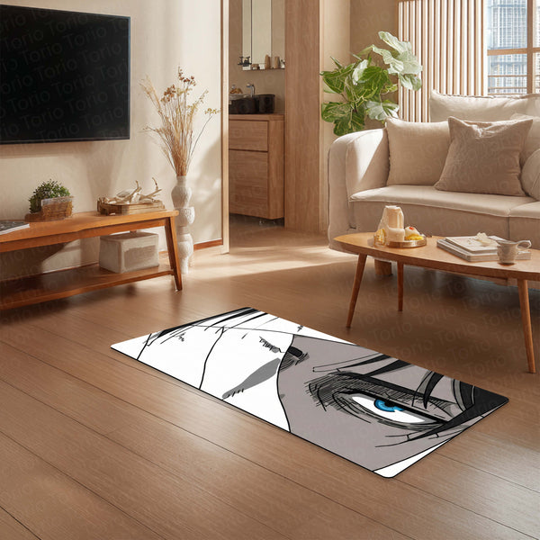 Jujutsu Kaisen Gojo Satoru Blue Eyes Floor Mat | Anime Six Eyes Art Rug | Anti-Slip 3mm Absorbent Floor Mat for Bathroom, Bedroom, Gaming Room & Otaku Decor