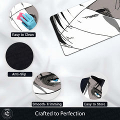 Jujutsu Kaisen Gojo Satoru Blue Eyes Floor Mat | Anime Six Eyes Art Rug | Anti-Slip 3mm Absorbent Floor Mat for Bathroom, Bedroom, Gaming Room & Otaku Decor