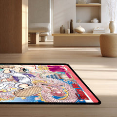 One Piece Monkey D. Luffy Gear 5 Floor Mat | Joy Boy Comic Art Anime Rug | Anti-Slip 3mm Absorbent Floor Mat for Gaming Room, Bedroom & Otaku Setup