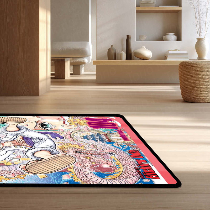 One Piece Monkey D. Luffy Gear 5 Floor Mat | Joy Boy Comic Art Anime Rug | Anti-Slip 3mm Absorbent Floor Mat for Gaming Room, Bedroom & Otaku Setup