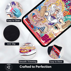 One Piece Monkey D. Luffy Gear 5 Floor Mat | Joy Boy Comic Art Anime Rug | Anti-Slip 3mm Absorbent Floor Mat for Gaming Room, Bedroom & Otaku Setup