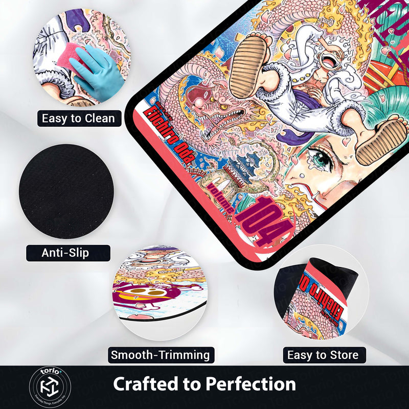 One Piece Monkey D. Luffy Gear 5 Floor Mat | Joy Boy Comic Art Anime Rug | Anti-Slip 3mm Absorbent Floor Mat for Gaming Room, Bedroom & Otaku Setup