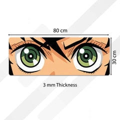 Attack Titan Green Eyes Floor Mat | Anime Intense Eye Art Rug | Anti-Slip 3mm Absorbent Floor Mat for Bedroom, Gaming Room, Bathroom & Otaku Decor