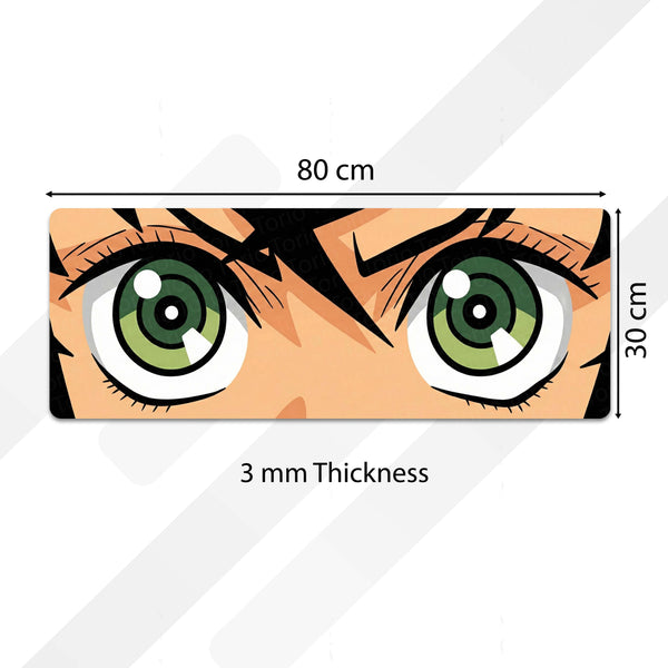 Attack Titan Green Eyes Floor Mat | Anime Intense Eye Art Rug | Anti-Slip 3mm Absorbent Floor Mat for Bedroom, Gaming Room, Bathroom & Otaku Decor