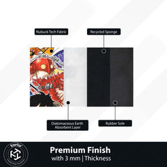 One Piece Floor Mat | Luffy & Straw Hat Pirates Comic Collage Rug | Anti-Slip 3mm Anime Floor Mat for Gaming Room, Bedroom & Otaku Setup