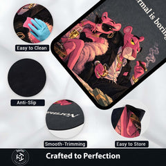 Pink Panther Luxury Lifestyle Area Flat Rug | Normal Is Boring Quote Rug | Mafia Aesthetic Room Decor | Premium Gaming & Living Room Rug