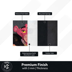 Pink Panther Luxury Lifestyle Area Flat Rug | Normal Is Boring Quote Rug | Mafia Aesthetic Room Decor | Premium Gaming & Living Room Rug