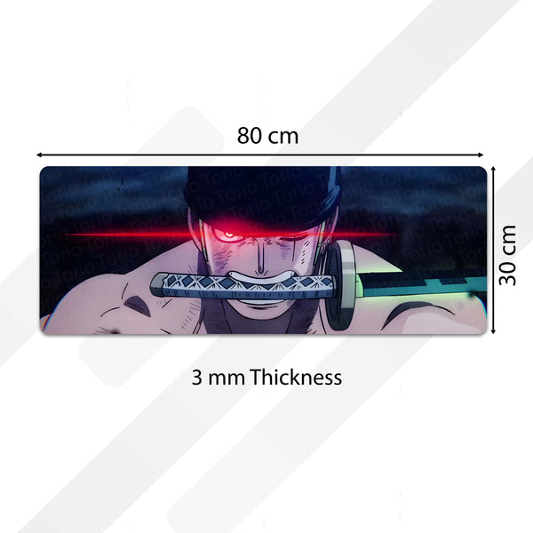 One Piece Roronoa Zoro Anime Floor Mat | Zoro Sword Eye Art Rug | Anti-Slip 3mm Absorbent Floor Mat for Bedroom, Gaming Room, Bathroom & Otaku Decor