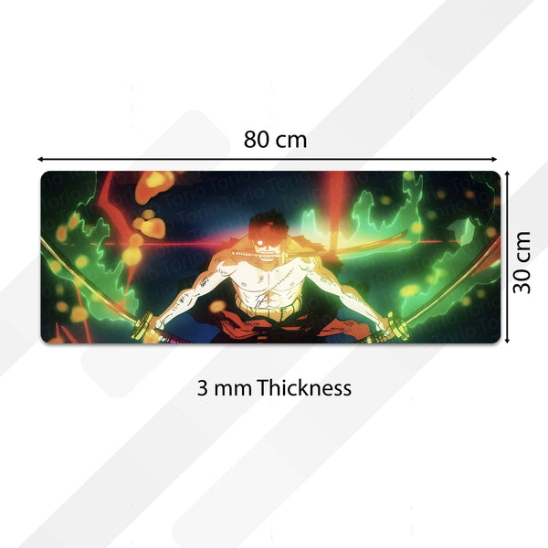 Anime Dual Sword Warrior Floor Mat | Intense Katana Fighter Anime Art Rug | Anti-Slip 3mm Absorbent Floor Mat for Bedroom, Gaming Room, Studio & Otaku Decor