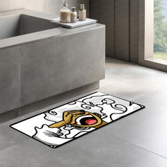 One Piece Luffy Gear 5 Inspired Floor Mat | Anime Hand & Mouth Art Rug | Anti-Slip 3mm Absorbent Floor Mat for Gaming Room, Bedroom & Otaku Decor