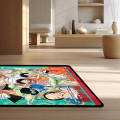 One Piece Anime Floor Mat | Monkey D. Luffy & Straw Hat Crew Manga Art Rug | Anti-Slip 3mm Absorbent Floor Mat for Gaming Room, Bedroom & Otaku Setup