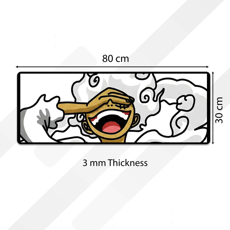 One Piece Luffy Gear 5 Inspired Floor Mat | Anime Hand & Mouth Art Rug | Anti-Slip 3mm Absorbent Floor Mat for Gaming Room, Bedroom & Otaku Decor