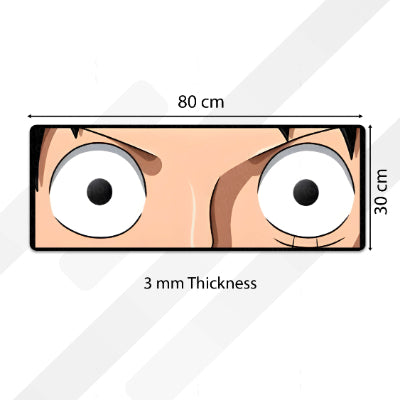 Anime Wide Eyes Floor Mat | One Piece Inspired Expression Art Rug | Anti-Slip 3mm Absorbent Floor Mat for Bedroom, Gaming Room, Otaku & Anime Decor