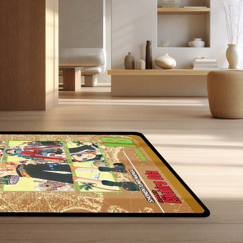 One Piece Floor Mat | Eiichiro Oda Manga Cover Anime Rug | Anti-Slip 3mm Absorbent Floor Mat for Gaming Room, Bedroom & Otaku Setup