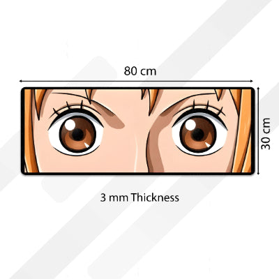 Anime Wide Eyes Floor Mat | Cute Japanese Anime Face Art Rug | Anti-Slip 3mm Absorbent Floor Mat for Bedroom, Gaming Room, Bathroom & Otaku Decor
