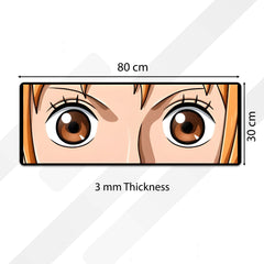 Anime Wide Eyes Floor Mat | Cute Japanese Anime Face Art Rug | Anti-Slip 3mm Absorbent Floor Mat for Bedroom, Gaming Room, Bathroom & Otaku Decor