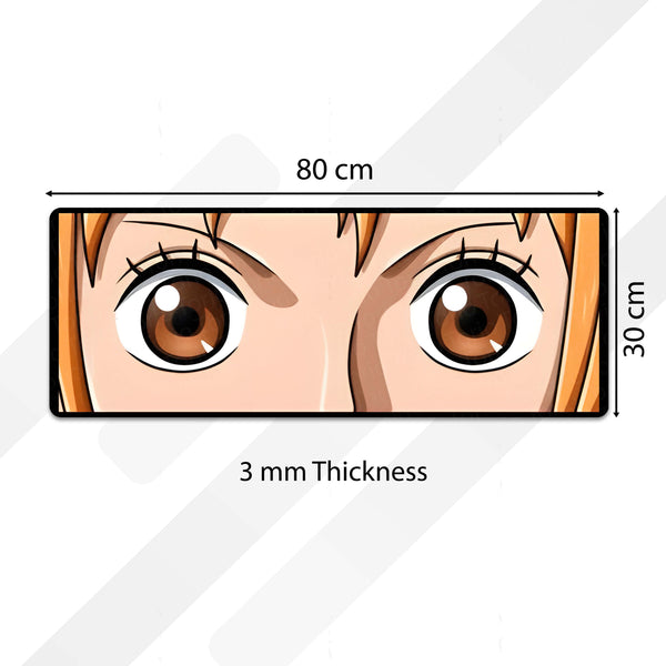 Anime Wide Eyes Floor Mat | Cute Japanese Anime Face Art Rug | Anti-Slip 3mm Absorbent Floor Mat for Bedroom, Gaming Room, Bathroom & Otaku Decor