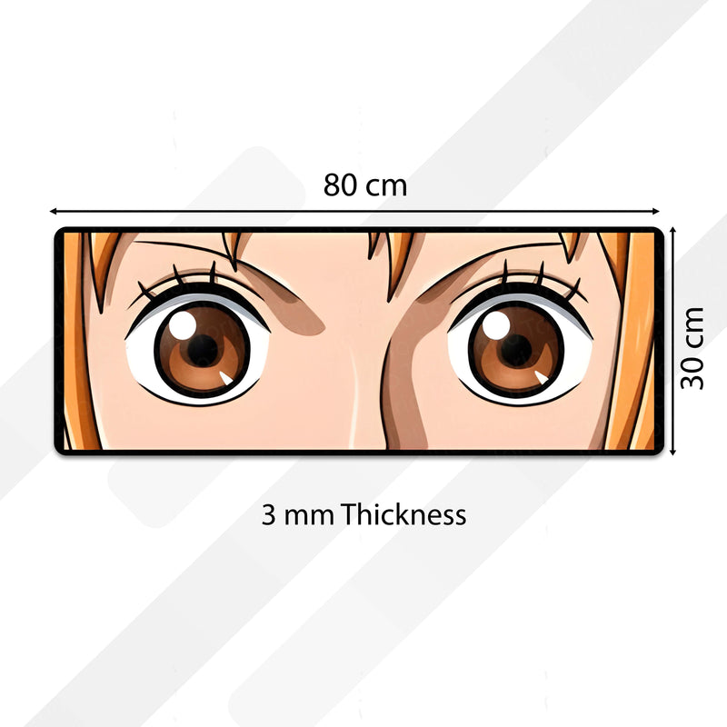 Anime Wide Eyes Floor Mat | Cute Japanese Anime Face Art Rug | Anti-Slip 3mm Absorbent Floor Mat for Bedroom, Gaming Room, Bathroom & Otaku Decor