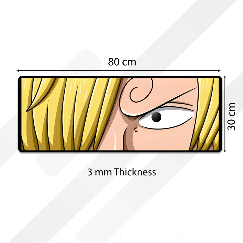 Sanji Curled Eyebrow Eye Floor Mat | One Piece Anime Eye Art Rug | Anti-Slip 3mm Absorbent Floor Mat for Bedroom, Gaming Room & Otaku Decor