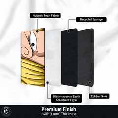 Sanji Curled Eyebrow Eye Floor Mat | One Piece Anime Eye Art Rug | Anti-Slip 3mm Absorbent Floor Mat for Bedroom, Gaming Room & Otaku Decor
