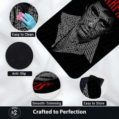 Scarface Tony Montana Flat Rug | The World Is Yours Movie Area Rug | Mafia Crime Classic Decor | Premium Anti-Slip Area Flat Rug