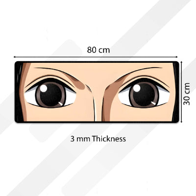 Anime Wide Eyes Floor Mat | Expressive Manga Eye Art Rug | Anti-Slip 3mm Absorbent Floor Mat for Bedroom, Gaming Room, Otaku Decor & Anime Spaces