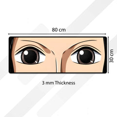Anime Wide Eyes Floor Mat | Expressive Manga Eye Art Rug | Anti-Slip 3mm Absorbent Floor Mat for Bedroom, Gaming Room, Otaku Decor & Anime Spaces