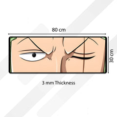 Anime Intense Warrior Eye Floor Mat | Minimal Anime Eye Art Rug | Anti-Slip 3mm Absorbent Floor Mat for Bedroom, Gaming Room, Studio & Otaku Decor