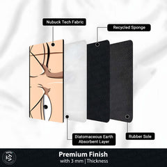 Anime Intense Warrior Eye Floor Mat | Minimal Anime Eye Art Rug | Anti-Slip 3mm Absorbent Floor Mat for Bedroom, Gaming Room, Studio & Otaku Decor