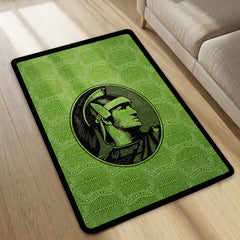 American Express Centurion Flat Rug | Green Luxury Card Inspired Area Rug | Premium Anti-Slip Flat Rug for Office & Gaming Room
