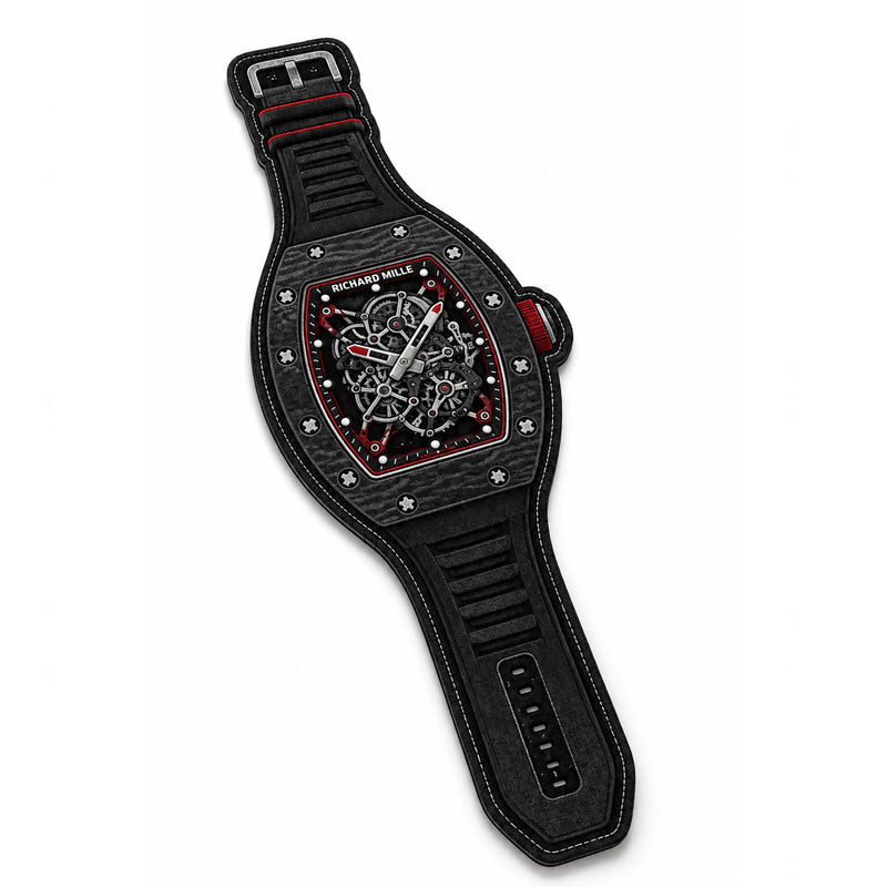 Richard Mille Skeleton Watch Floor Mat (3 mm Thick) | Luxury Timepiece Cut-Out Rug for Bedroom, Office & Watch Collector Decor