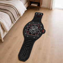 Richard Mille Skeleton Watch Floor Mat (3 mm Thick) | Luxury Timepiece Cut-Out Rug for Bedroom, Office & Watch Collector Decor