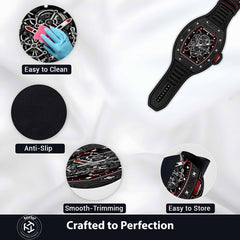 Richard Mille Skeleton Watch Floor Mat (3 mm Thick) | Luxury Timepiece Cut-Out Rug for Bedroom, Office & Watch Collector Decor