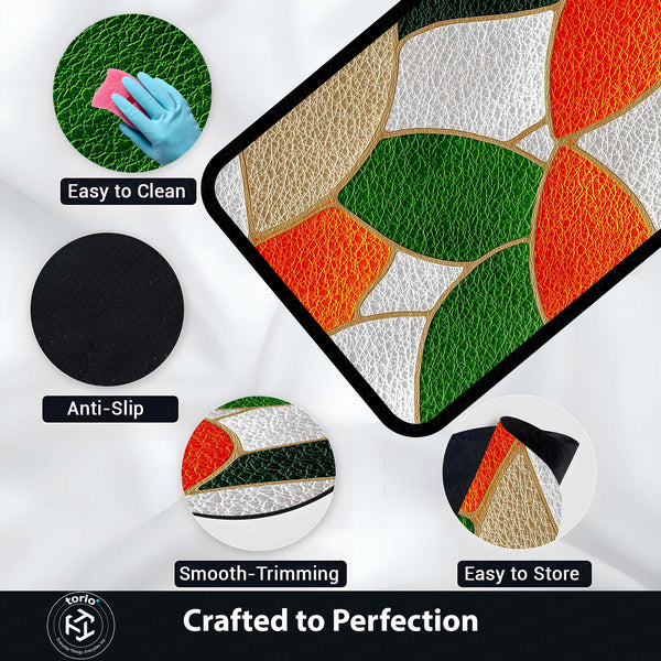 Abstract Mosaic Art Area Rug | Modern Geometric Floor Mat | Vibrant Multi-Color Decorative Rug for Living Room, Office & Gaming Setup