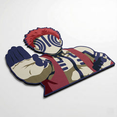 Akaza Inspired Anime Floor Mat (3 mm Thick) | Fierce Demon Art Mat for Bedroom, Gaming Room, Studio & Otaku Home Decor