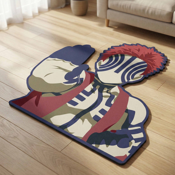 Akaza Inspired Anime Floor Mat (3 mm Thick) | Fierce Demon Art Mat for Bedroom, Gaming Room, Studio & Otaku Home Decor