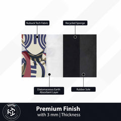 Akaza Inspired Anime Floor Mat (3 mm Thick) | Fierce Demon Art Mat for Bedroom, Gaming Room, Studio & Otaku Home Decor