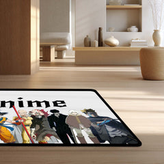 Anime Universe Area Rug | Multi Anime Characters Floor Mat | Anime Aesthetic Rug for Bedroom, Gaming Room & Otaku Decor | Anti Slip Washable 3 mm Thin Carpet