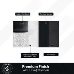 Audi Luxury Persian Wrap Area Rug | Premium Sports Car Floor Mat | Black & White Ornamental Automotive Rug for Bedroom, Gaming Room, Garage & Car Enthusiast Decor