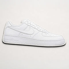 Nike Air Force 1 Low White Cut-out Flat Rug | Classic Sneaker Floor Rug | Premium Streetwear Room Decor
