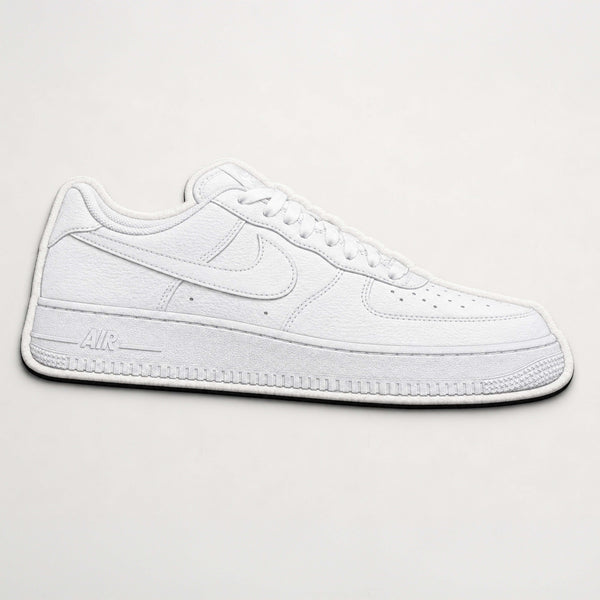 Nike Air Force 1 Low White Cut-out Flat Rug | Classic Sneaker Floor Rug | Premium Streetwear Room Decor
