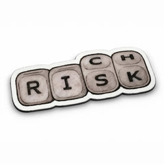 Risk Keyboard Keys Cut-Out Flat Rug | Programmer & Gamer Keyboard Key Flat Rug | Coding Desk & Tech Room Floor Decor