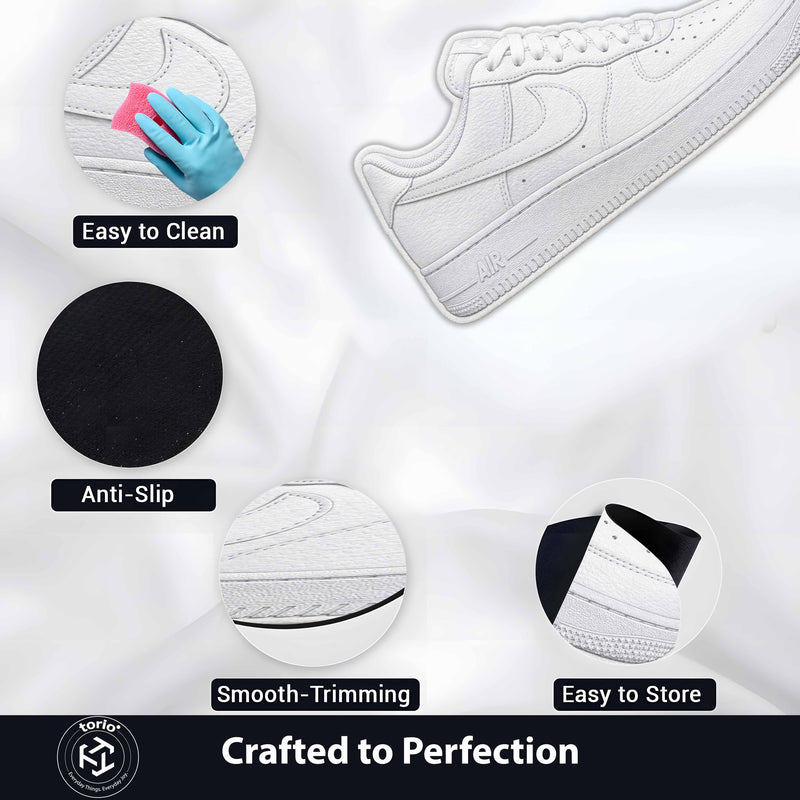Nike Air Force 1 Low White Cut-out Flat Rug | Classic Sneaker Floor Rug | Premium Streetwear Room Decor